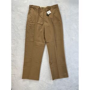 L.L. Bean Men's 100% Cotton Dark Khaki Dress Pants Size 38 X 32, NWT, Pleated